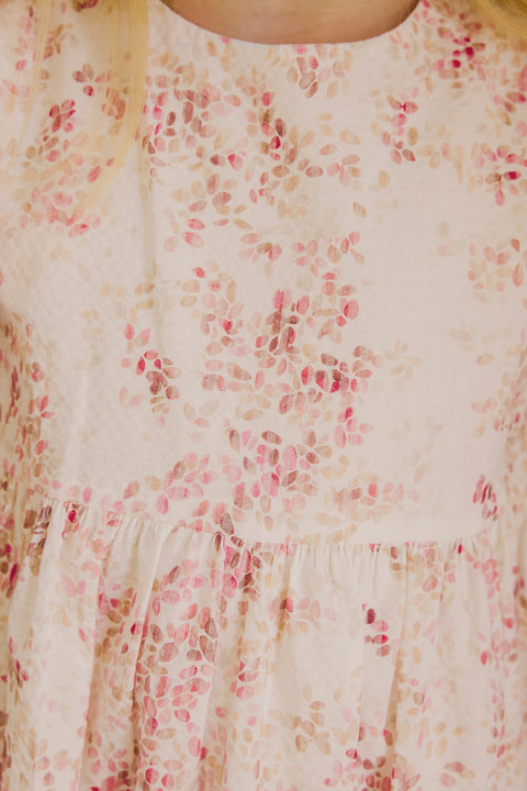 Robe - écru imprimé fleuri - Image principale