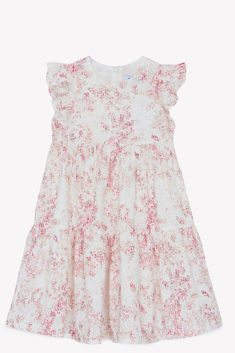 Robe - écru imprimé fleuri - Image principale