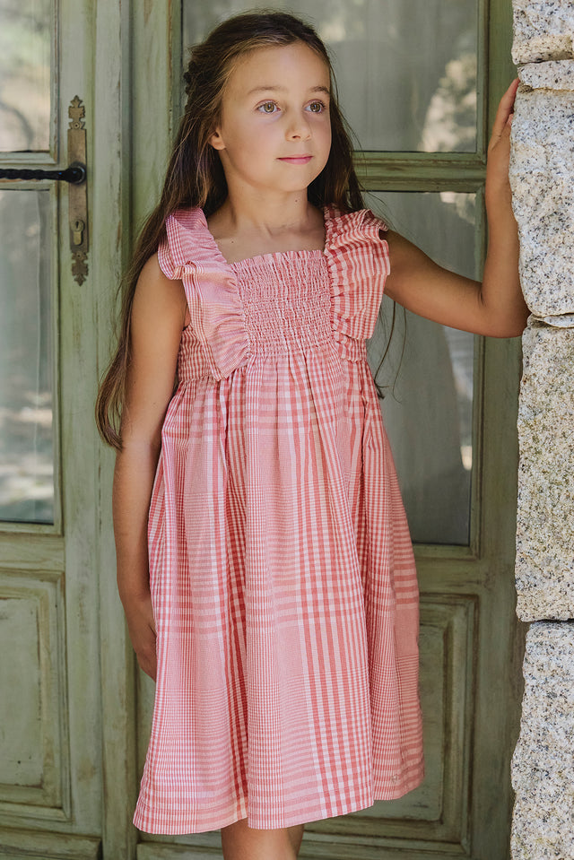 Robe - Corail à carreaux - Image principale