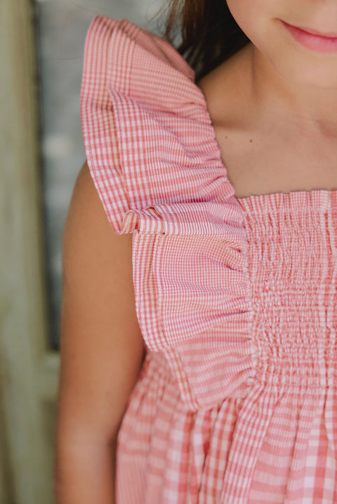 Robe - Corail à carreaux - Image principale