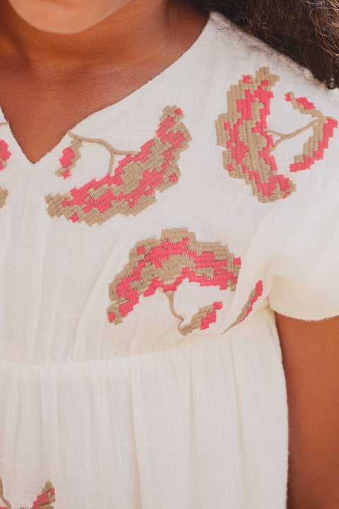 Robe - écru broderie - Image principale