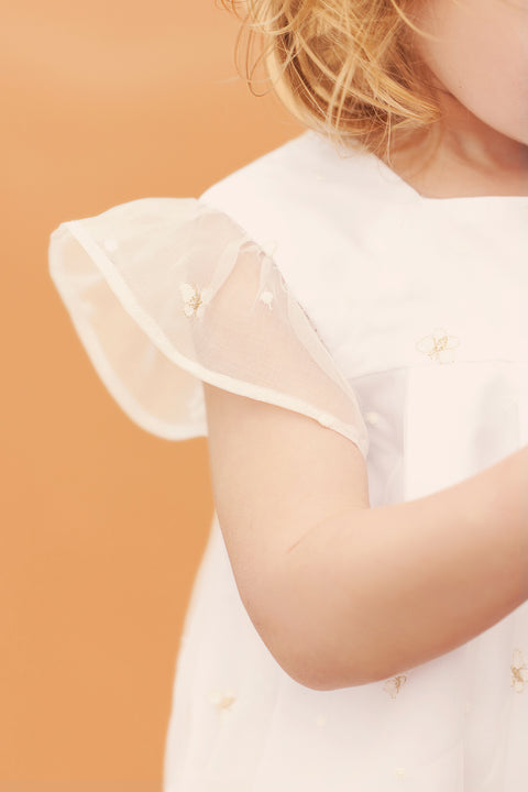 Vestito - Bianco tulle a farfalla - Image principale