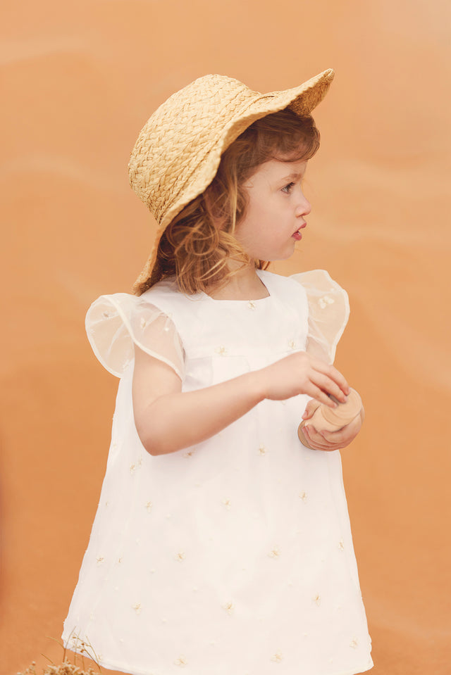 Vestito - Bianco tulle a farfalla - Image principale