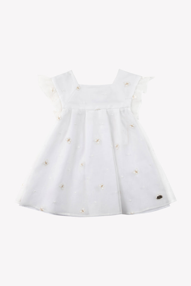 Robe - Blanc tulle papillons - Image principale