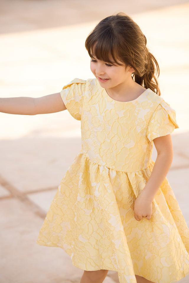 Robe - Pollen broderie fleurie nacré - Image principale