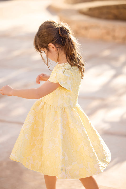 Robe - Pollen broderie fleurie nacré - Image principale