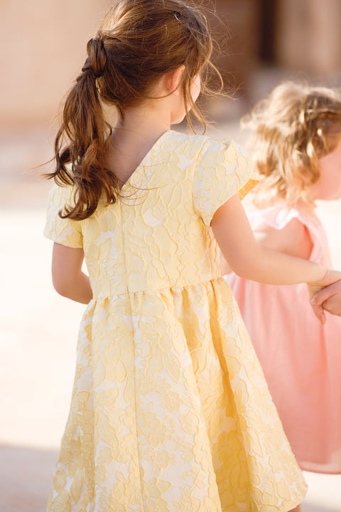 Robe - Pollen broderie fleurie nacré - Image principale