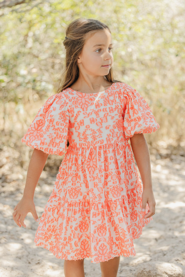 Robe - Corail broderie relief - Image principale