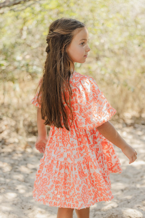 Robe - Corail broderie relief - Image principale