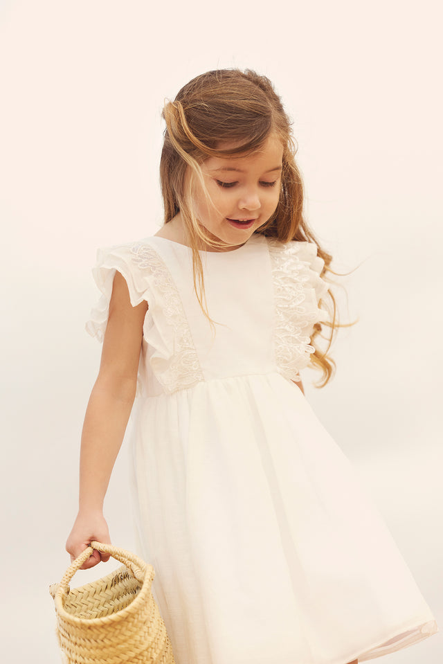 Robe - Blanc détails paillettés - Image principale