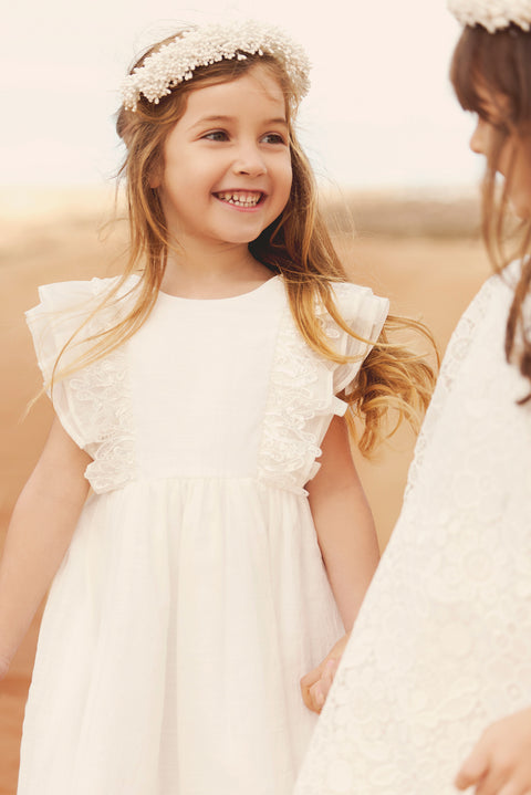 Robe - Blanc détails paillettés - Image principale