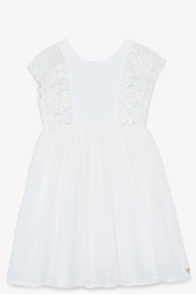 Kleid - Weiss Glitzerdetails - Image principale