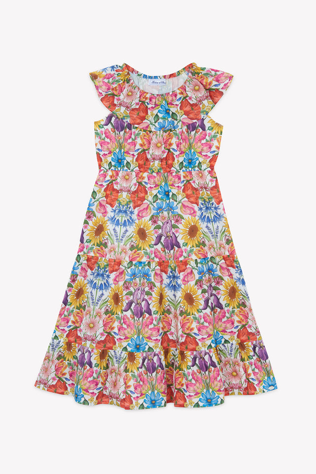 Robe - Multicolore tissu liberty - Image principale
