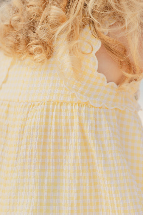 Combinaison courte - Pollen vichy smock brodé - Image principale