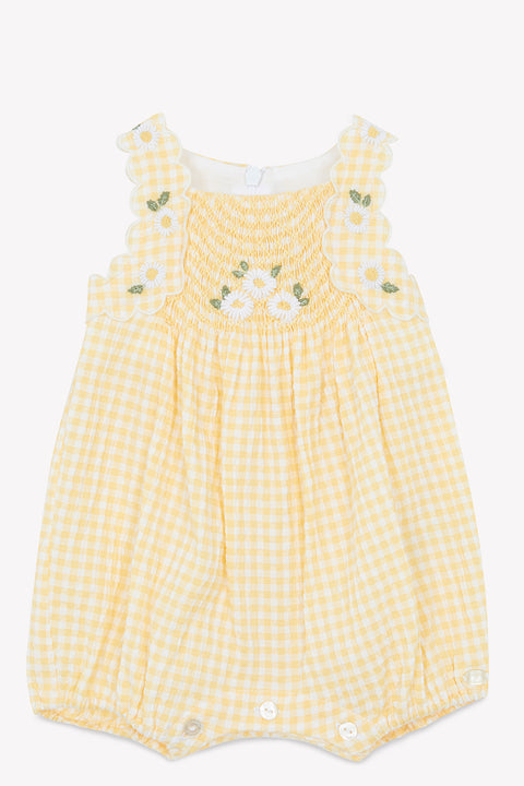 Combinaison courte - Pollen vichy smock brodé - Image principale