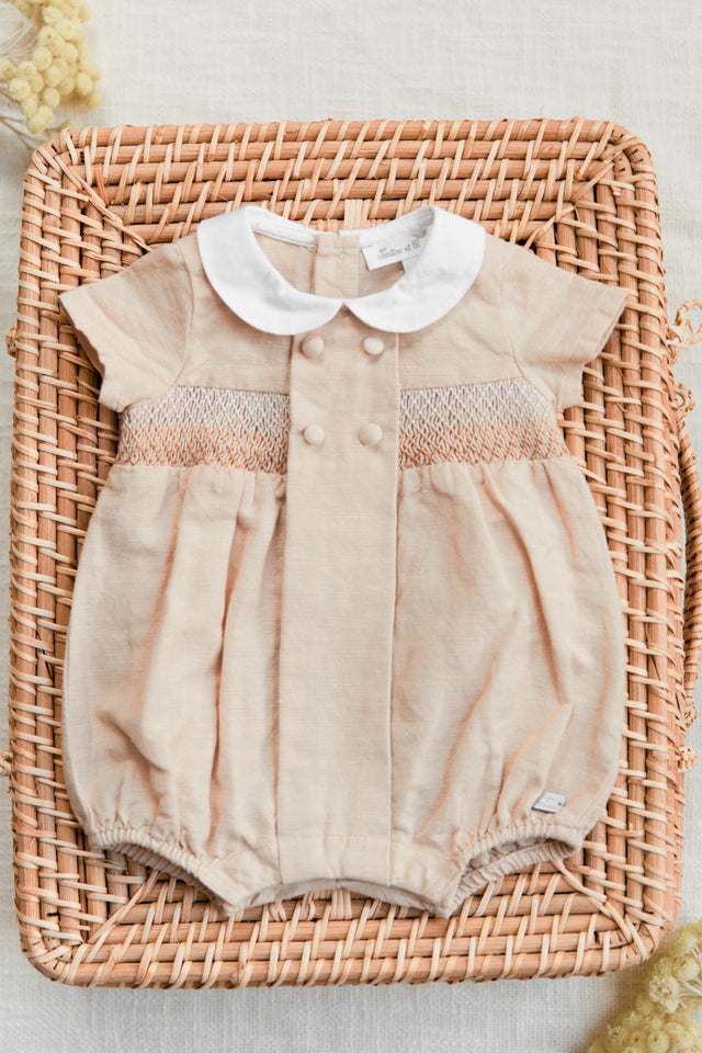 Kurzer Overall – Dune Heather Leinen GesticktTh - Image principale