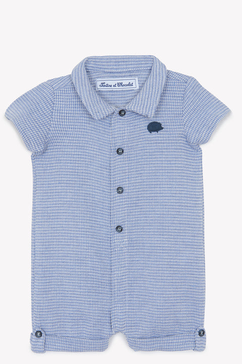 Completo breve - Blu Grigioé Maglia spugna - Image principale