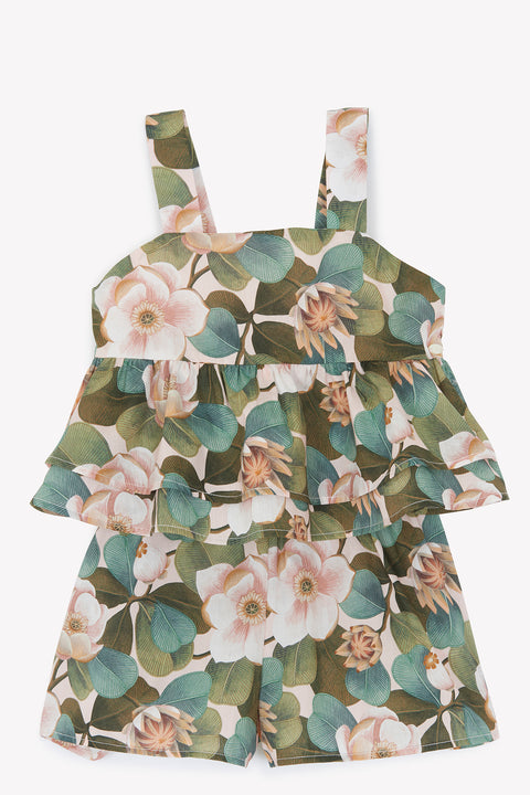 Ensemble court - Rose ancien tissu liberty - Image principale