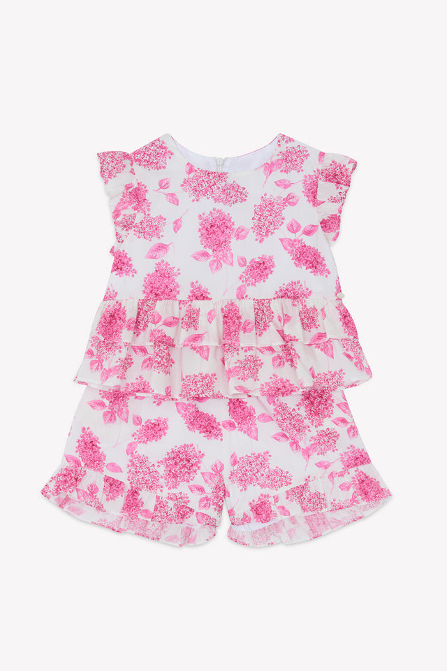 Outfit short - Pink lively Print flowery - Image principale