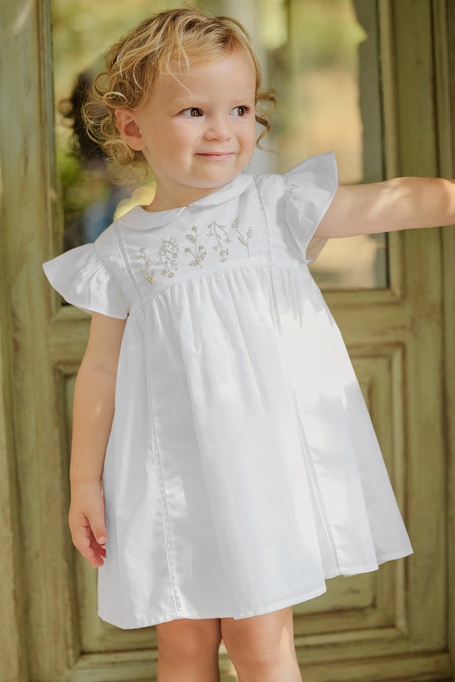 Ensemble court - Blanc col claudine - Image principale