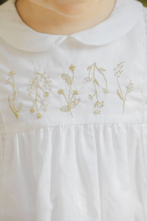 Ensemble court - Blanc col claudine - Image principale