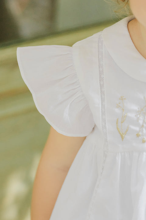 Ensemble court - Blanc col claudine - Image principale