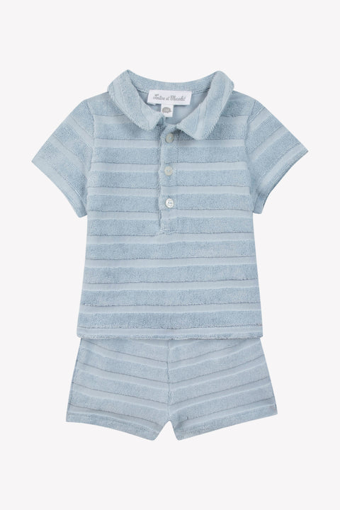 Outfit kurz - Blau himmlisch Streifens Bi-Material - Image principale