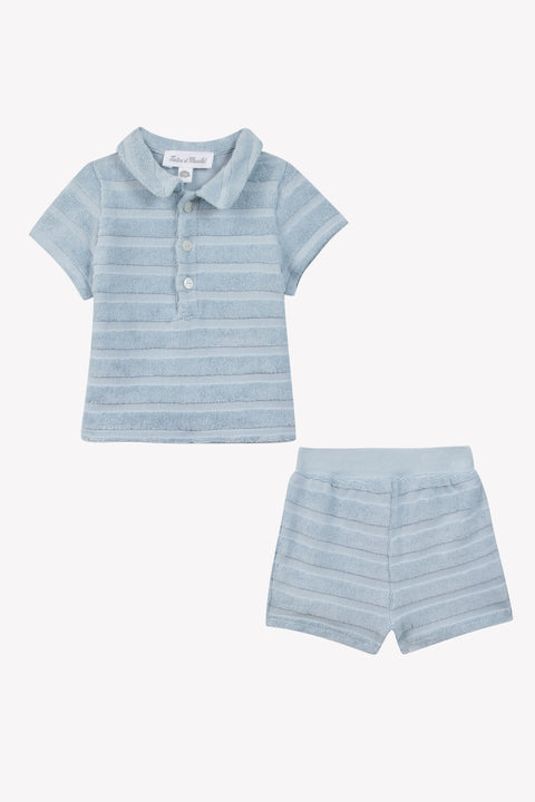 Outfit kurz - Blau himmlisch Streifens Bi-Material - Image principale