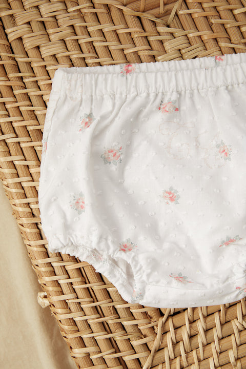 Outfit kurz - Weiss Stoff Plumetis - Image principale