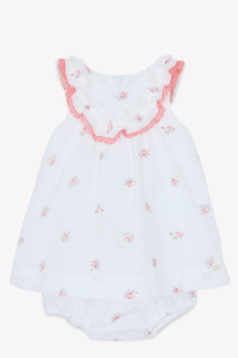 Outfit kurz - Weiss Stoff Plumetis - Image principale