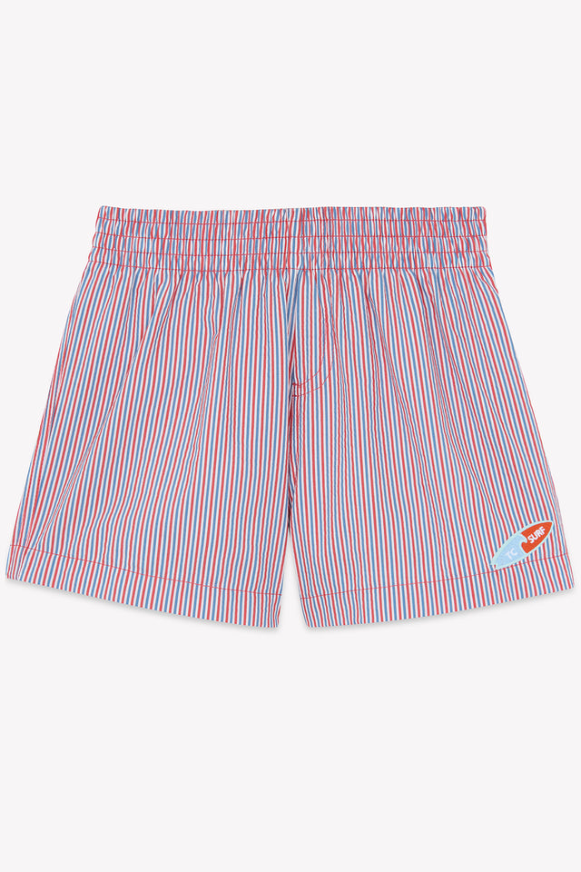 Traje de baño - Naranja picante Rayas - Image principale