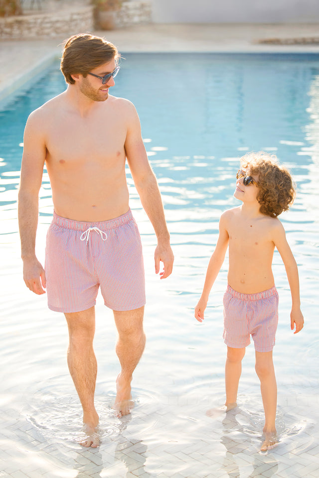 Maillot de bain Homme - Spicy orange rayures - Image principale