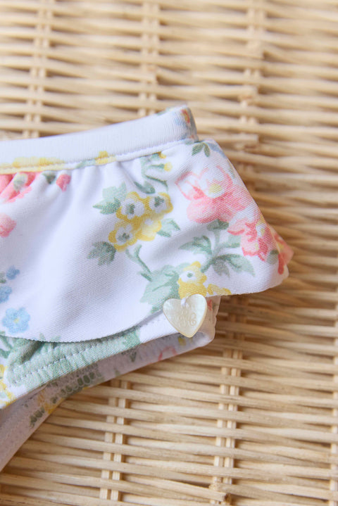 Culotte de bain - écru imprimé feuri - Image principale