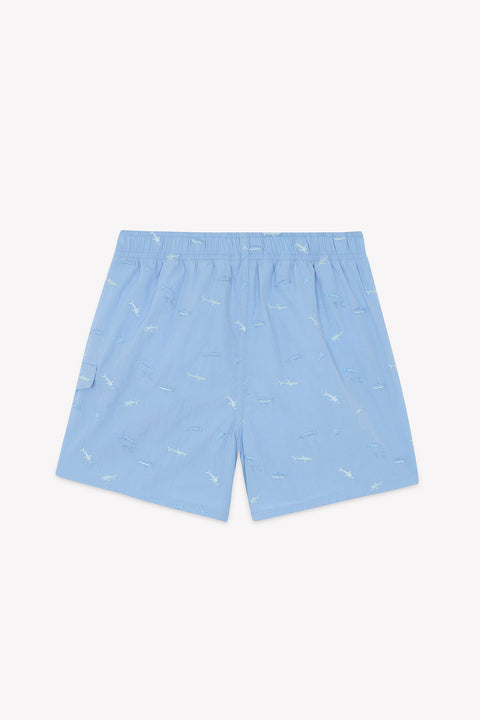 Maillot de bain - Bleu lavé illustration requins - Image principale