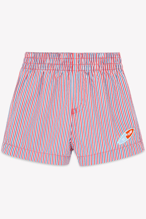 Traje de baño - Naranja picante Rayas - Image principale