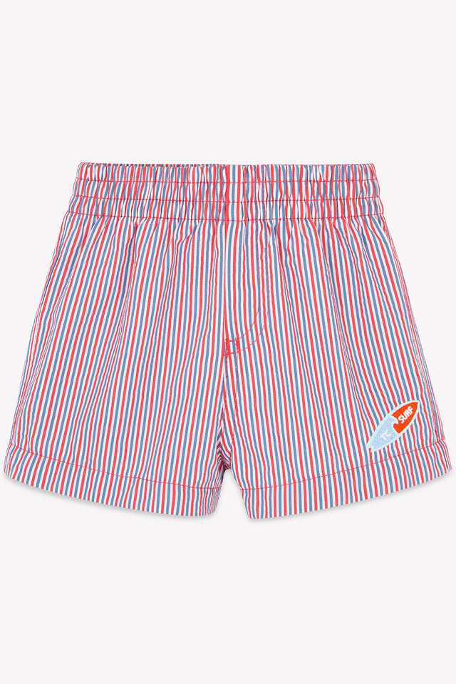 Traje de baño - Naranja picante Rayas - Image principale