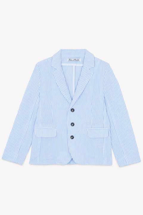 Chaqueta - Azul Grisyo Rayas - Image principale