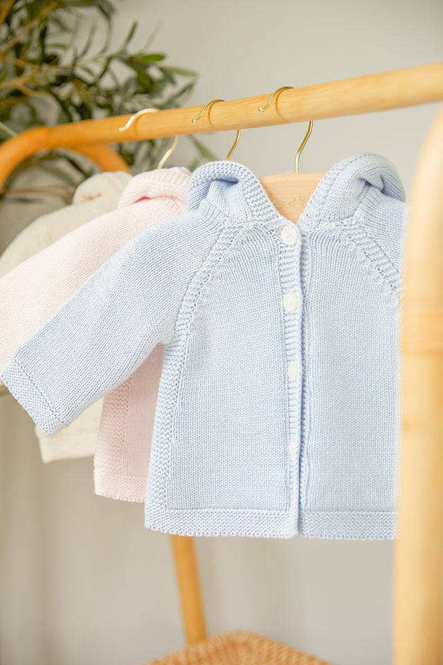 Manteau - Maille garda bleu ciel - Image principale