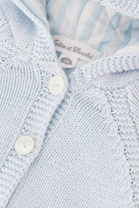 Manteau - Maille garda bleu ciel - Image principale
