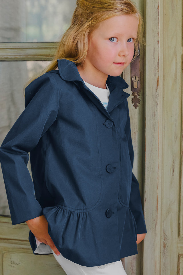 Trincea - Blu navy Cappuccio rimovibile - Image principale
