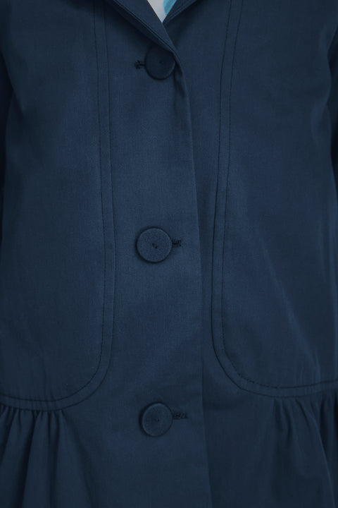 Trincea - Blu navy Cappuccio rimovibile - Image principale