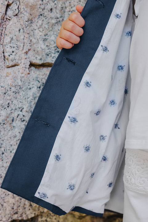 Trincea - Blu navy Cappuccio rimovibile - Image principale