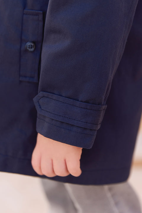 Trincea - Blu navy Cappuccio rimovibile - Image principale