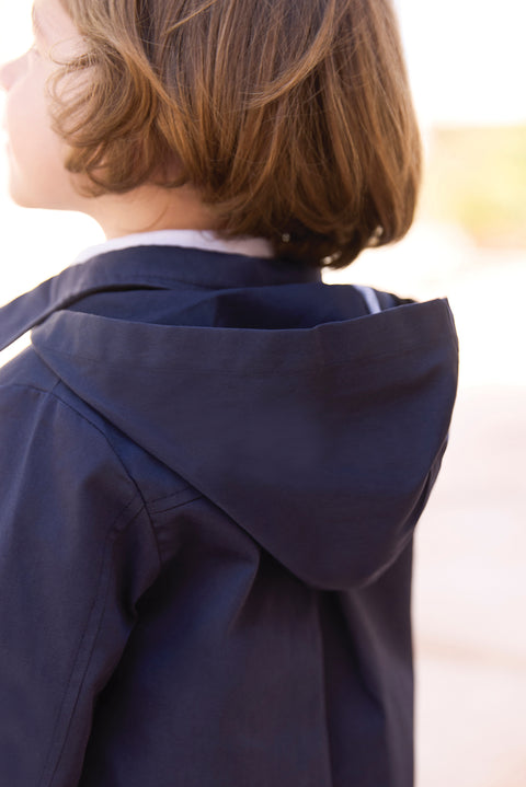 Trincea - Blu navy Cappuccio rimovibile - Image principale