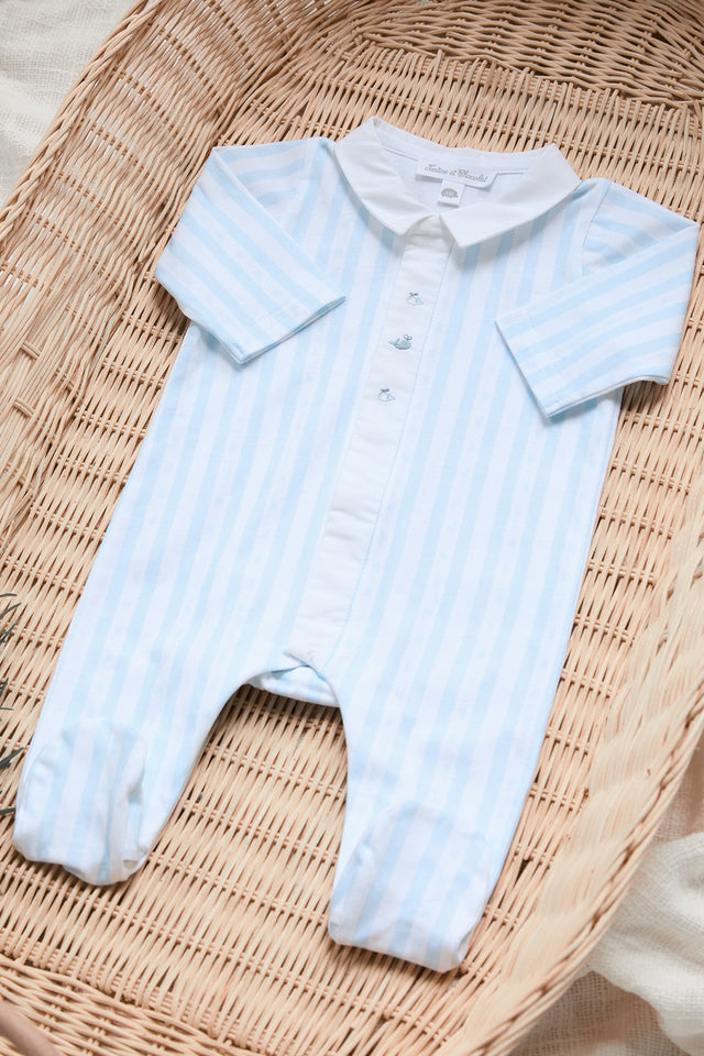 Pyjamas - Garda Hellblau Spitzkragen - Image principale