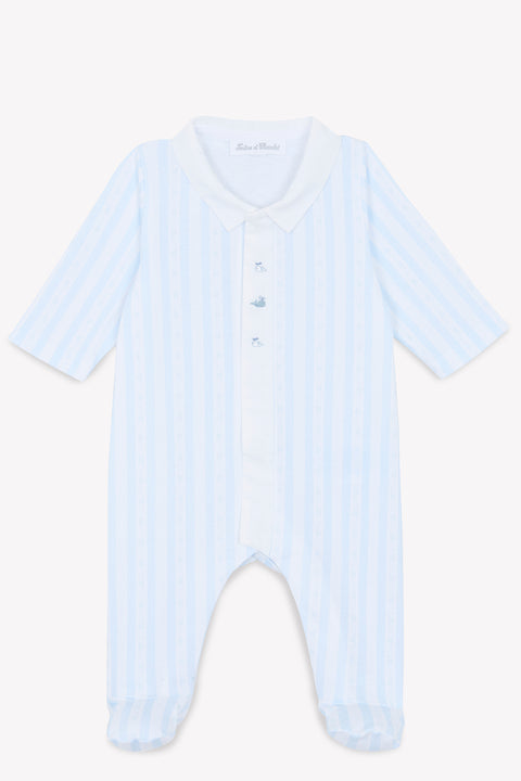 Pyjamas - Garda Hellblau Spitzkragen - Image principale