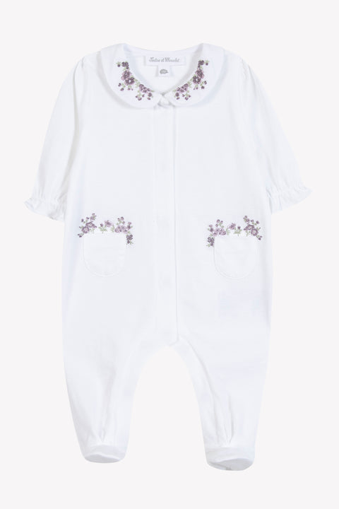 Pijama - Blanco Bordado florido - Image principale