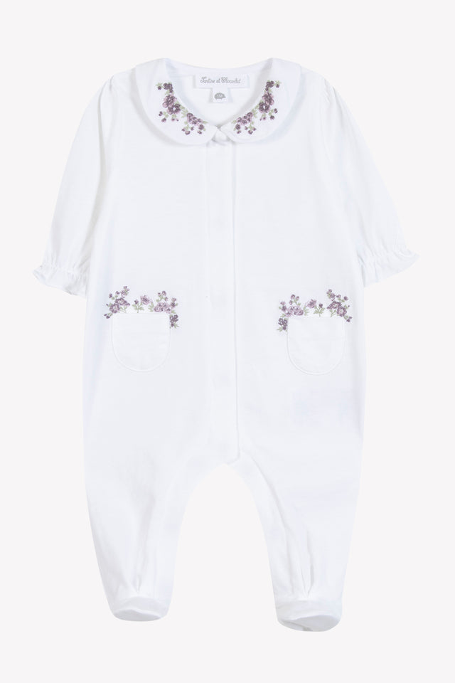 Pijama - Blanco Bordado florido - Image principale