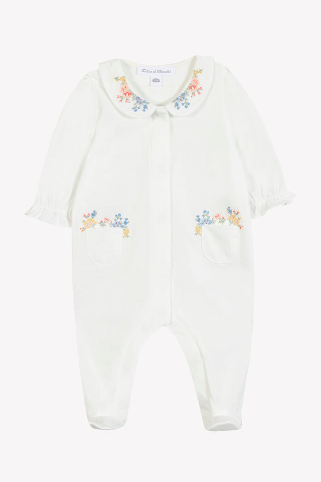 Pijama - crudo Bordado florido - Image principale