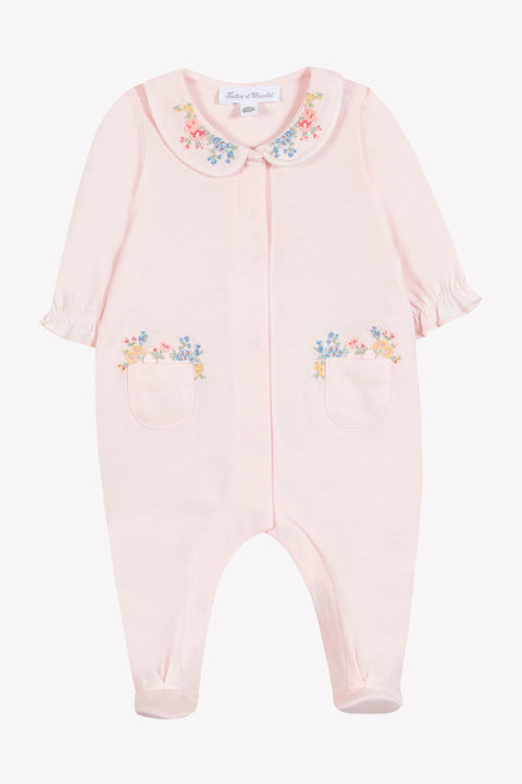 Pyjamas - Blassrosa Stickerei blumig - Image principale